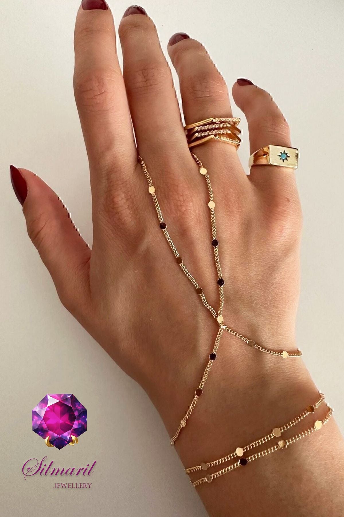 Altın Renk Paslanmaz Çelik Şahmeran – 316L Stainless Steel - Gold Pullu İnce Zincir