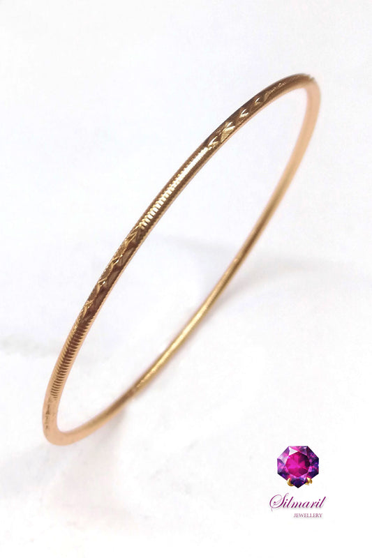 Altın Renk 22 Ayar Kaplama Baklava Desenli Ajda Bilezik – Şıklığınızı Tamamlayın!