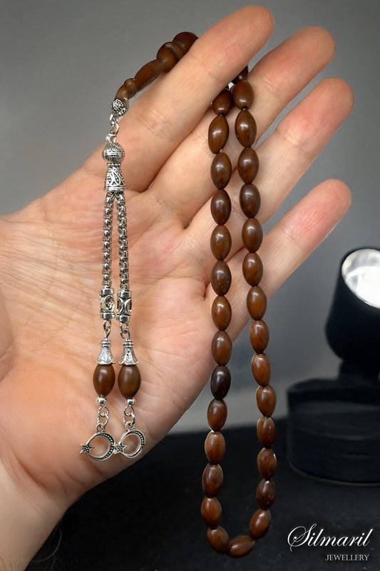 Doğal Kuka Meyvesinden Üretilen Antibakteriyel Kuka Tespih - Çift Püsküllü