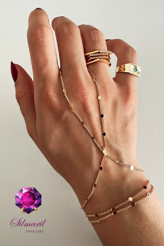 Altın Renk Paslanmaz Çelik Şahmeran – 316L Stainless Steel - Gold Pullu İnce Zincir