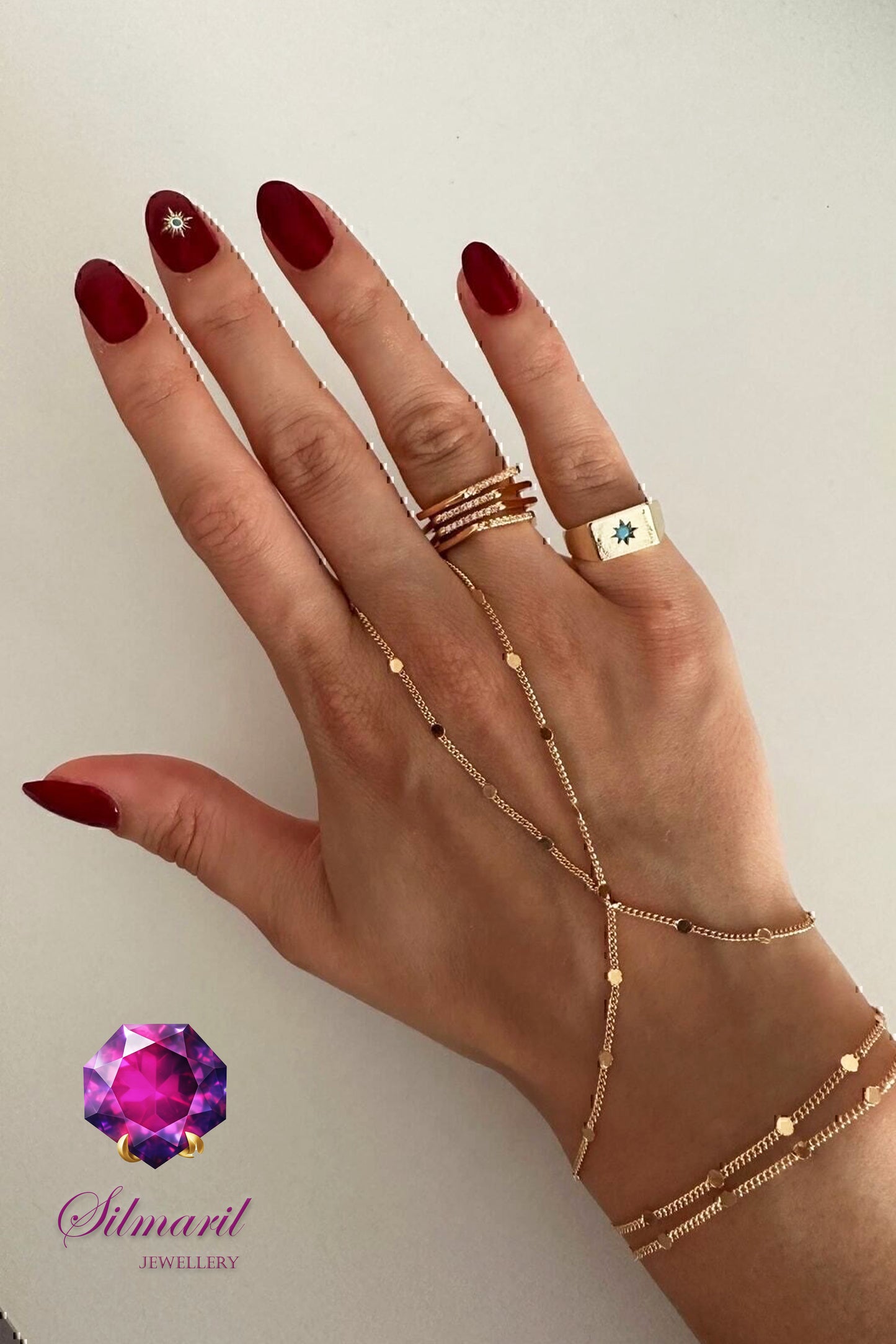 Altın Renk Paslanmaz Çelik Şahmeran – 316L Stainless Steel - Gold Pullu İnce Zincir