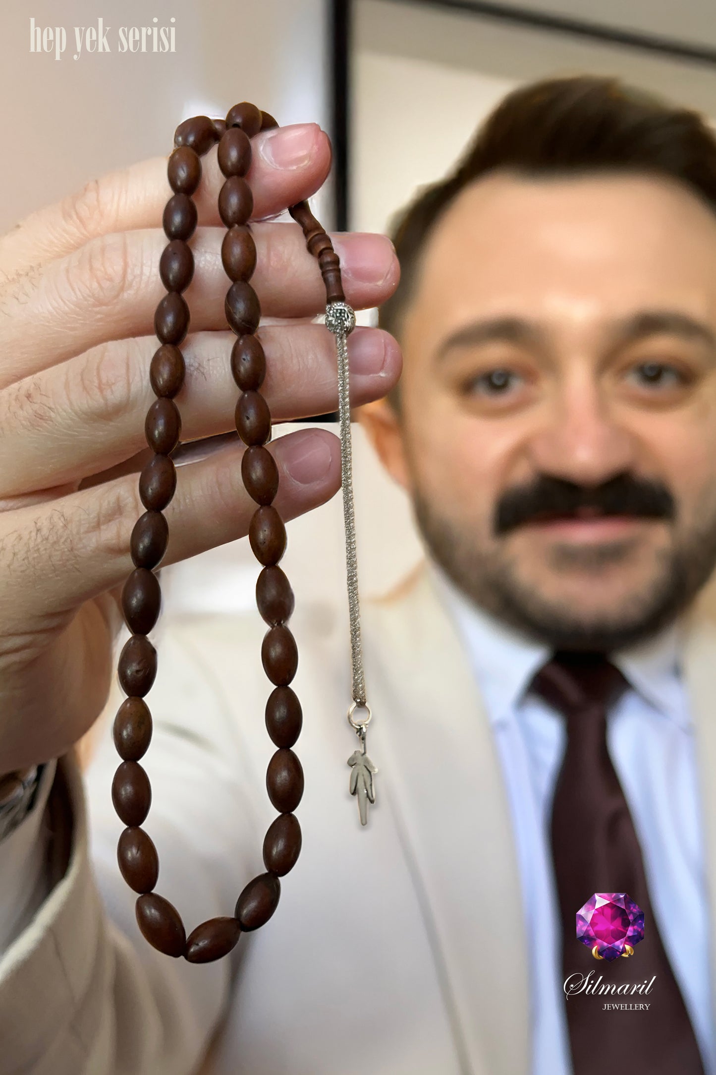 Orijinal Antibakteriyel Kuka Meyvesinden Üretilen Çektikçe Kararan Kuka Tespih
