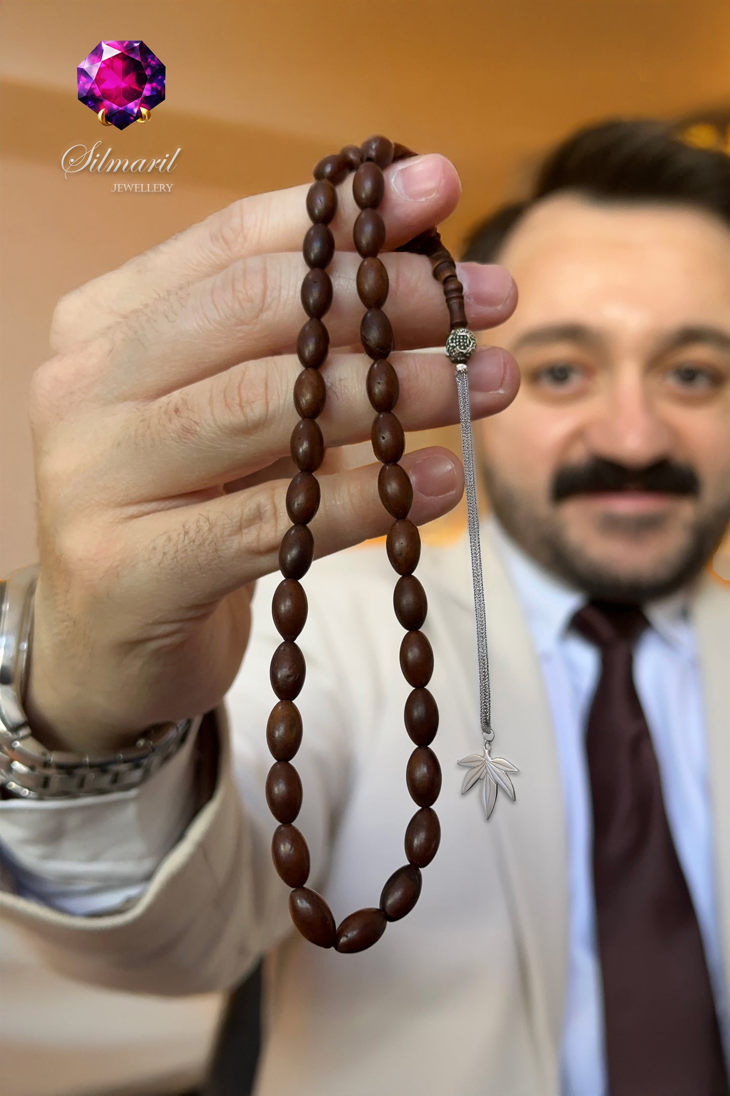 Orijinal Antibakteriyel Kuka Meyvesinden Üretilen Çektikçe Kararan Kuka Tespih