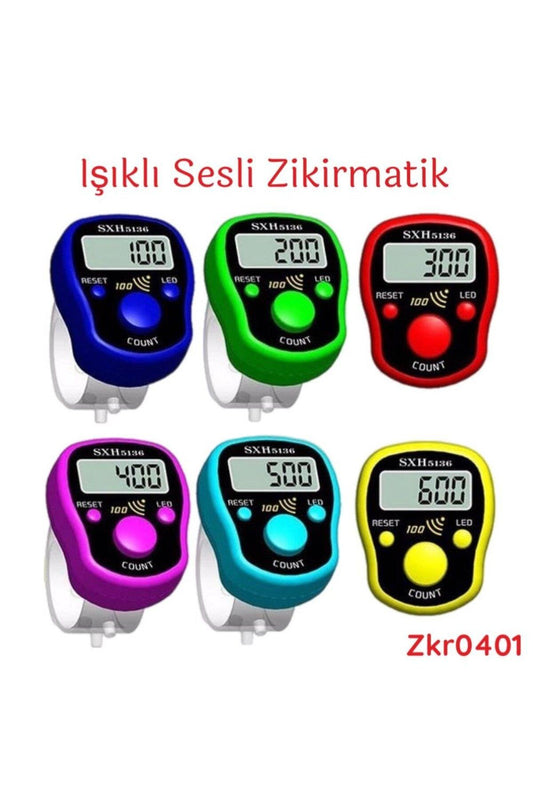 Dijital Uyarılı Zikirmatik – Yüzük Tipi Zikir Sayacı 100 Zikirde Uyarı Özellikli