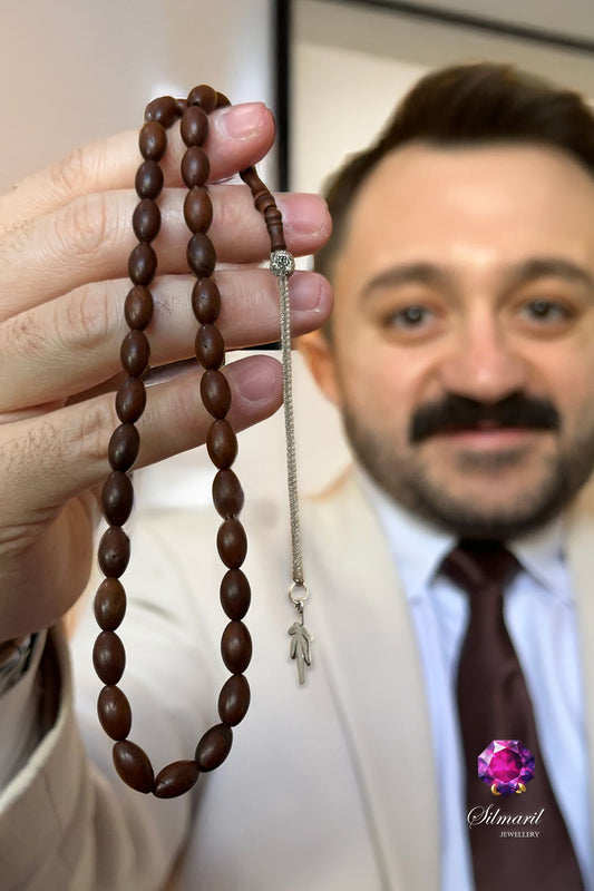 Orijinal Antibakteriyel Kuka Meyvesinden Üretilen Çektikçe Kararan Kuka Tespih