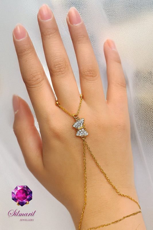 Altın Renk Kelebek Figürlü Paslanmaz Çelik Şahmeran - Stainless Steel – Kararmaz, Suya Dayanıklı