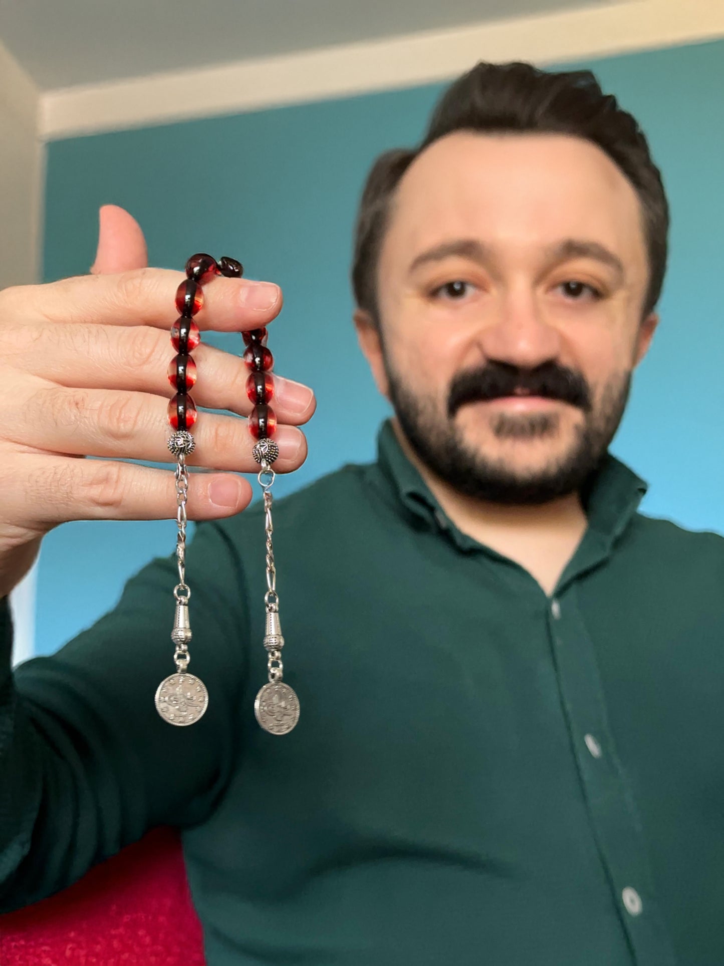 Sürmeli Kırmızı Kehribar Ve Zaza Tesbih Seti – Özel Tasarım, Dayanıklı Ve Şık - Büyüleyici